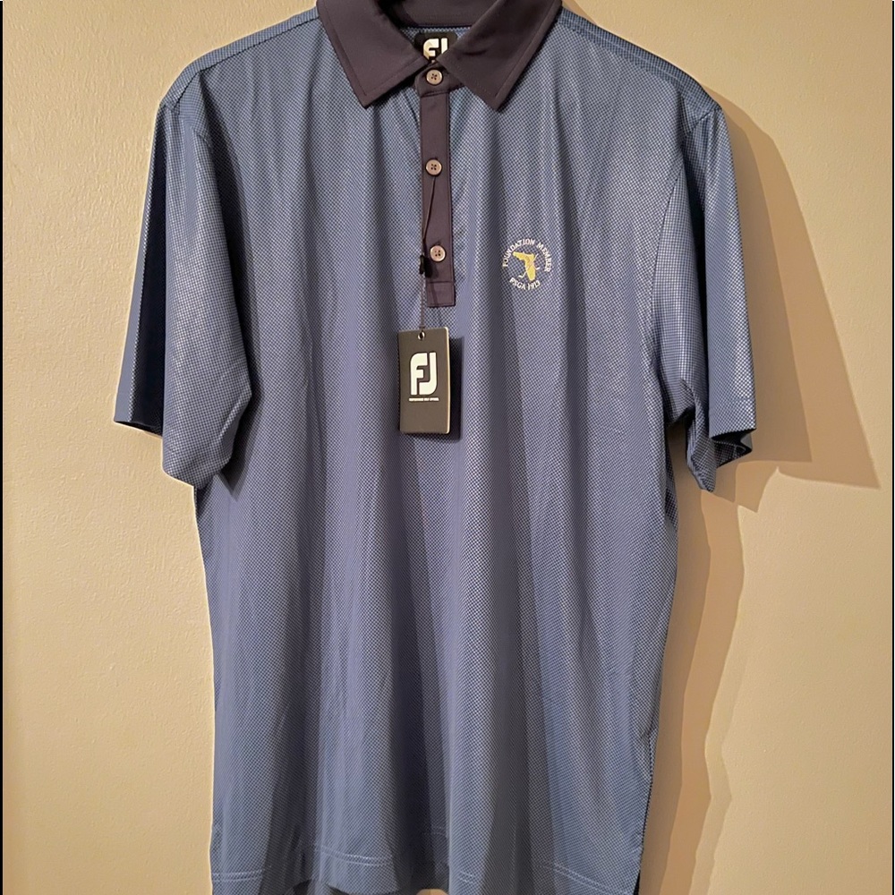 Men’s FootJoy Golf Shirt with Florida State Golf Association Logo On Front. NWT